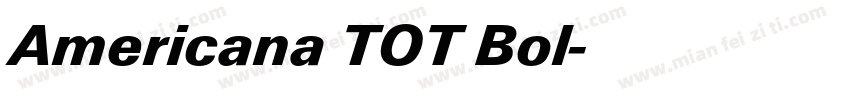 Americana TOT Bol字体转换